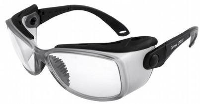 Cristal 20407 CRONOS Óculos de segurança, constituído de modelo convencional, confeccionado em material plástico ( termoplástico preto ), com ponte e apoio nasal, total vedação do globo ocular e