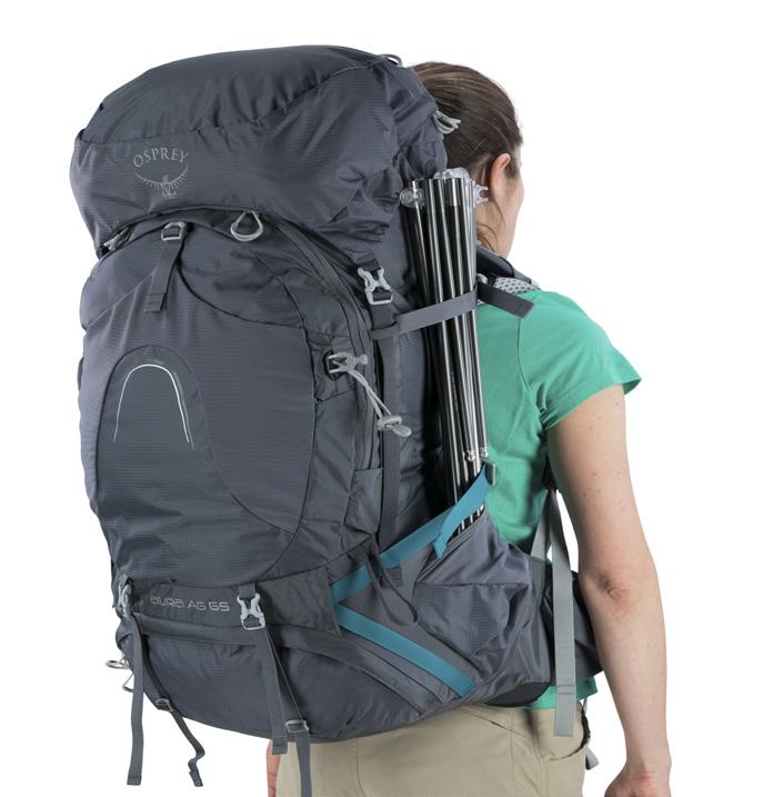 transporte ideal e podem ser usadas para proteger itens na lateral da mochila.