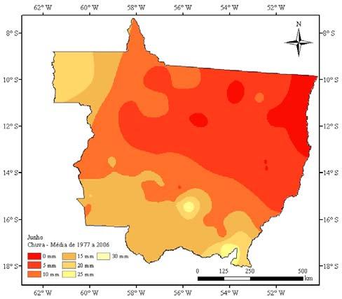 Distribuição Espaço-Temporal e Sazonalidade das Chuvas no Estado do Mato Grosso mm.