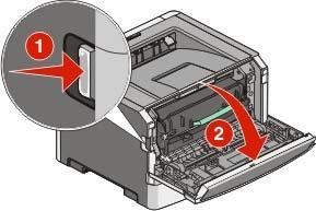Manutenção da impressora 105 Pedindo um kit fotocondutor Dependendo do modelo da impressora, ela emite uma mensagem uma seqüência de luzes para lhe informar que a vida útil do kit fotocondutor está