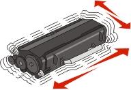 Aviso Danos potenciais: Ao trocar um cartucho de toner, não deixe o novo cartucho exposto à luz direta por