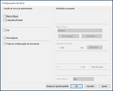 Windows Vista: Clique em e selecione Painel de controle. Clique em Impressora em Hardware e som, depois clique com o botão direito do mouse no seu produto e selecione Propriedades da impressora. 2.
