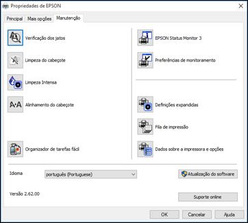 Como mudar o idioma das telas do software da impressora Você pode alterar o idioma usado nas telas do software da impressora para Windows. 1.