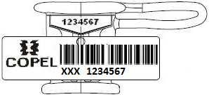 Códigos de barras padrão EAN 128 com fundo de contraste branco para leitura garantida.