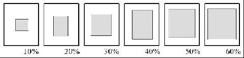 ÍNDICES URBANÍSTICOS Como padrão de referência, pode ser usada a seguinte imagem para se ter uma idéia do que representam taxas de