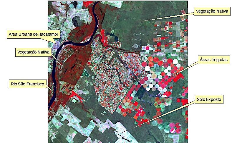 Figura 2 -Área de estudo representada pela imagem Landsat 5.