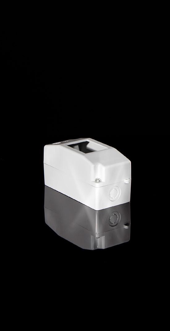 unipolar Cinza 20 mm Abraçadeira para tubo de 20 mm Creme 1000/2 K25C Caixa para 2 disjuntores tipo