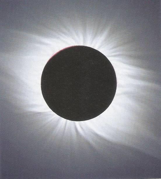 2.1.2.3 Coroa Solar A coroa solar é a camada mais externa do Sol. Ela se localiza acima da cromosfera e, assim como esta última, pode ser identificada pela observação do Sol durante o eclipse solar.
