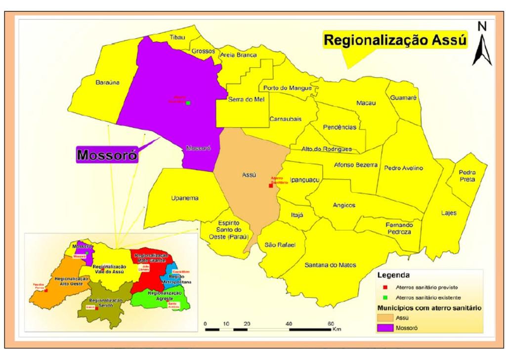 259 Figura 6. Proposta de regionalização para o Assu. Fonte: PEGIRS/RN (2012).