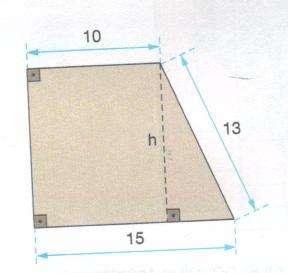 d)qual á a área do trapézio retângulo cujas medidas, em centímetros, estão indicadas na figura?