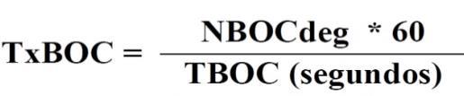 42 (NBOCdeg) e o tempo médio, em segundos, destinado a essa atividade (TBOCdeg).