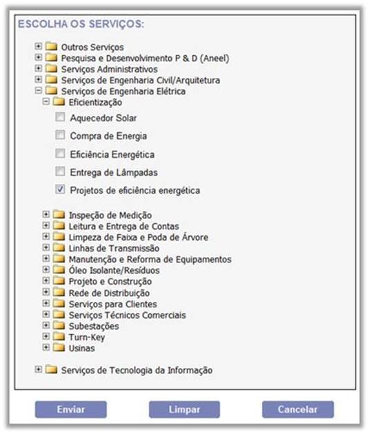 Figura 5 - Tela de Cadastramento - Serviço e.