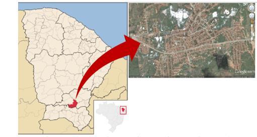 Área de Estudo O município de Várzea Alegre localiza-se a 467 km da capital do estado, Fortaleza.