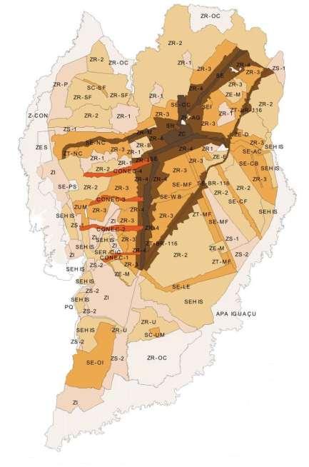 DOMICÍLIOS POR HECTARE OCUPAÇÃO MÁXIMA PREVISTA CENSO 2010 LEGENDA ZONEAMENTO DOMICÍLIOS POR