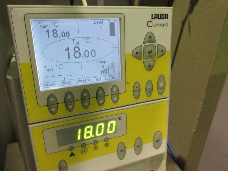 temperatura de amstras em experiments nas linhas de