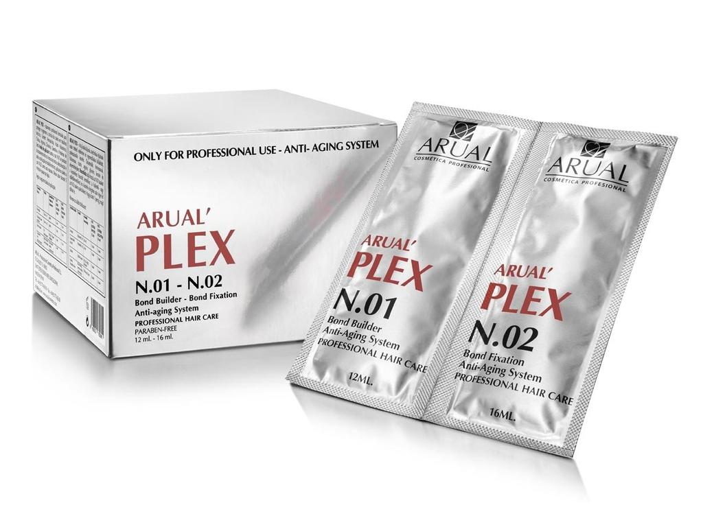 A0118 ARUAL PLEX Tratamento profissional formulado para proteger e regenerar a cutícula do cabelo em