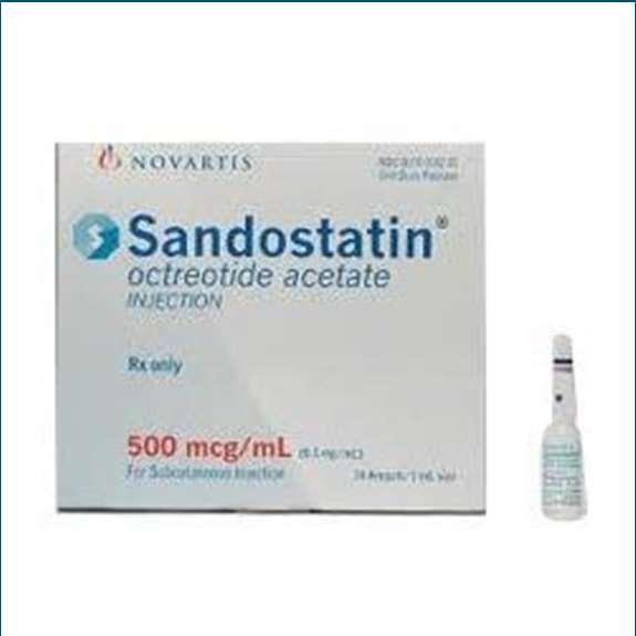 Injeção: Sandostatin -Acetato de Octreotida Referência produzido pela Novartis Tratamento de