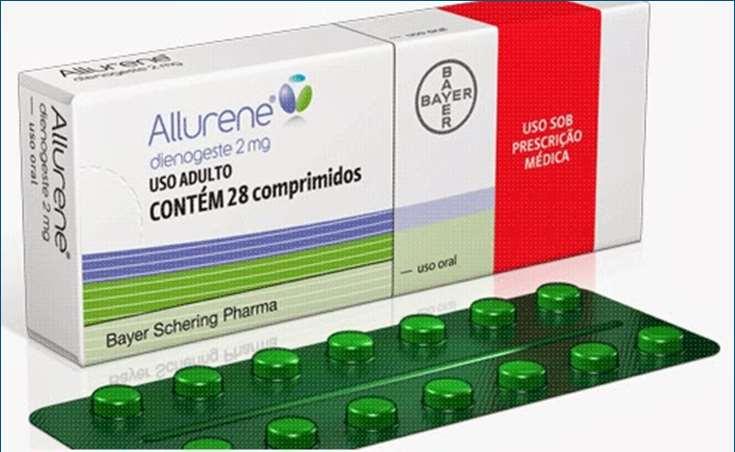 Comprimido: Allurene - Dienogeste Produzido pela Bayer Age