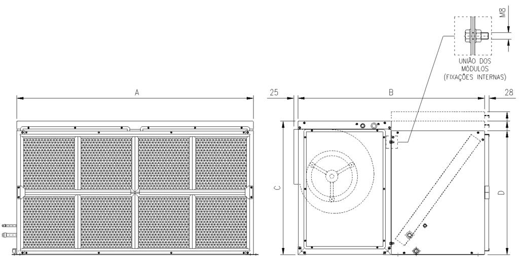 Dados Dimensionais Montagem dos Módulos Fig.