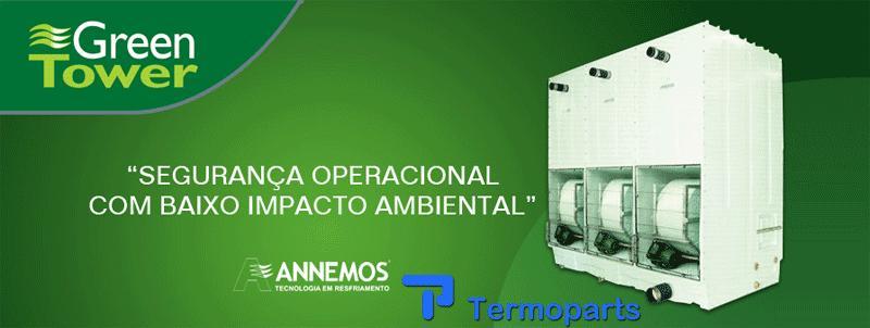 Equipadas com ventiladores centrífugos, as torres Green Tower são indicadas para instalações onde haja exigência de baixo níveis de ruído e tratamento eficaz da água de circulação.