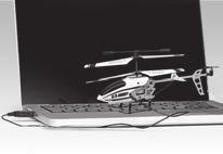 Conecte o cabo USB na entrada correspondente no controle. Conecte a outra extremidade do cabo no local indicado no helicóptero e aguarde até que o helicóptero esteja com a carga completa. Fig. 4 Fig.