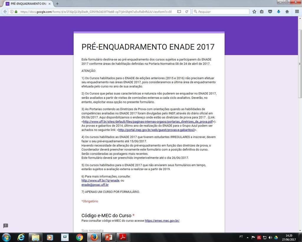 PRÉ-ENQUADRAMENTO E