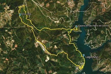 100 101 percurso BTT 1 off-road cycle route no. 1 P1 Lago Azul São Pedro de Castro Cruz Alta Partida e chegada: Lago Azul - N 39º 40.575 W 008º 13.