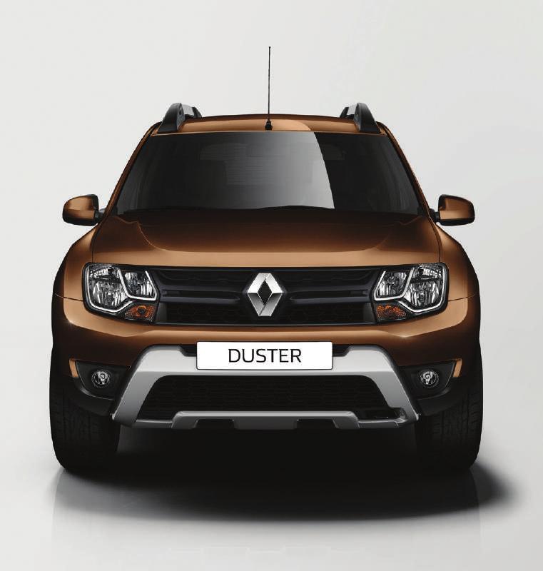 Design robusto e imponente O Renault Duster tem inovações por todos os ângulos. É só reparar no conjunto de para-choque e na barra de teto, que foram ajustados para deixar o carro mais robusto.