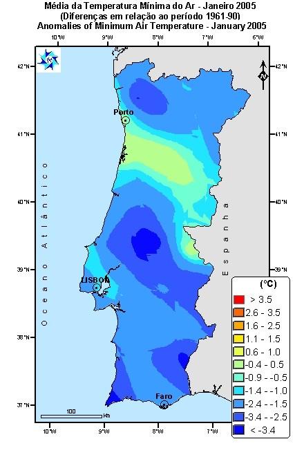 da temperatura mínima