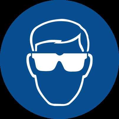 Pictograma PPE Marcação Normas ECN Observações Protecção obrigatória da cara E.- Protecção corporal Óculos panorâmicos contra salpicos de líquidos.