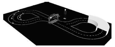 Condução Autónoma - Regras O robô deve percorrer a pista duas vezes, partindo ddo ponto inicial, e chegando a esse