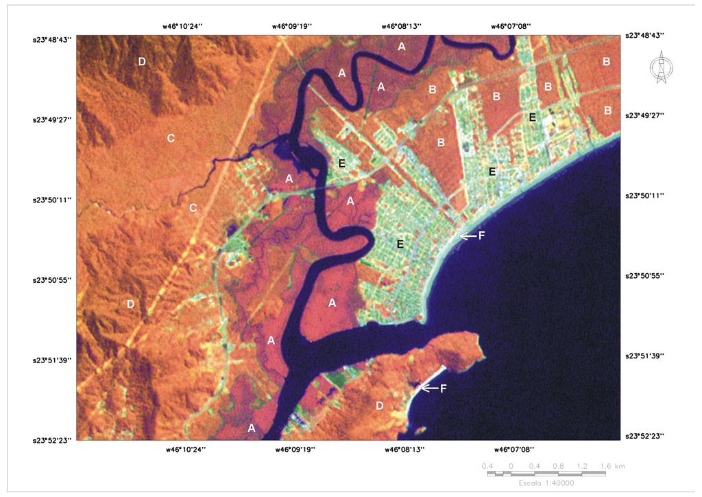 publicada pela Cetesb (1999). O trabalho consta do mapeamento dos ecossistemas de transição entre o mar e a terra, localizados na zona de entre-marés do Estado de São Paulo em uma escala de 1:50 000.