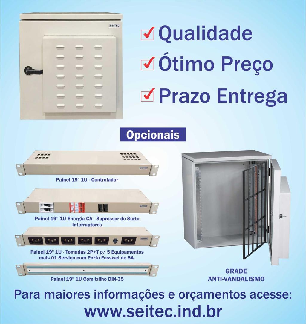 Conheça a linha de Armários Outdoor 6U SEITEC, feita especialmente para CFTV e outros equipamentos com dissipação de até 400W no padrão de