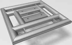 Base quadrada plana tipo Q30 Perfis retangulares de 4 x 2 x 1/8" de liga estrutural 6351-T6 110mm Dobradiça grande reforçada