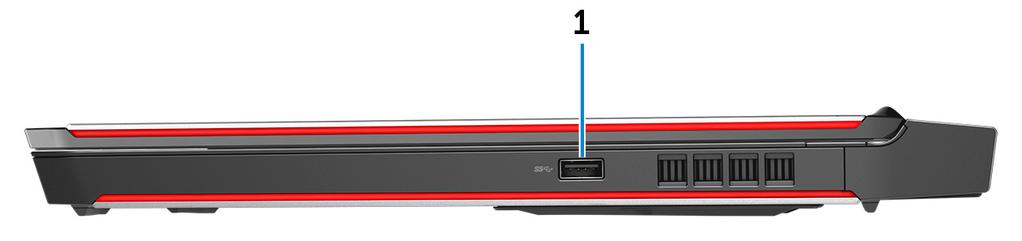 Direita 1 Porta USB 3.