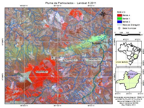 Figura 2 Circulação dos particulados: direção inicial para SW e a Barreira Orográfica B.