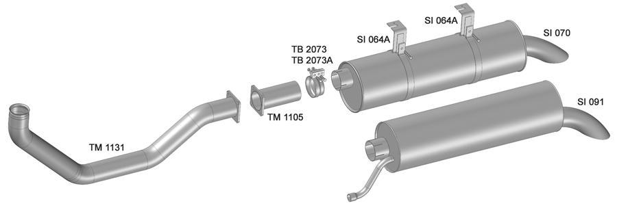 ABRAÇADEIRA 4" (INOX E GALVANIZADA) 4 4C455230DB SILENCIOSO FORD CARGO 2628 5