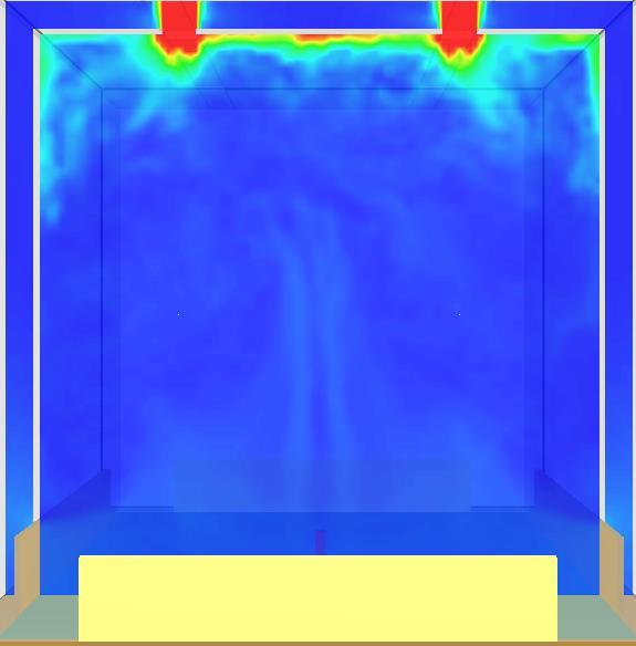 5 da IT, que trata do dimensionamento dutos em sistemas de controle de fumaça mecânico, os dutos devem ser dimensionados com velocidade máxima de 10 m/s quando construídos em alvenaria ou gesso