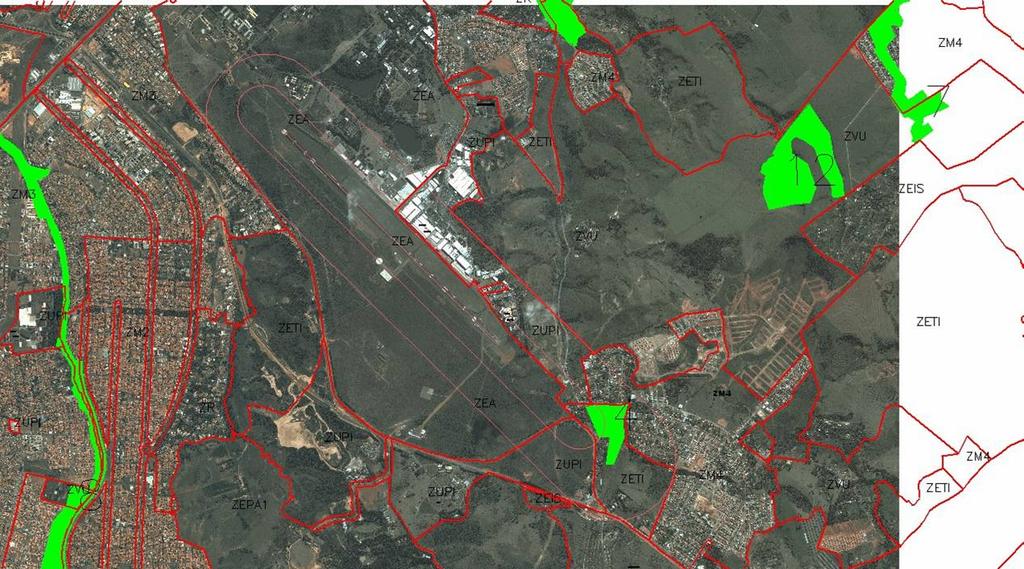 4 Resultados e Discussão No que diz respeito ao uso do solo no entorno do aeródromo, notou-se que o zoneamento definido pela Lei Complementar 165/97 está condizente com as atividades encontradas em