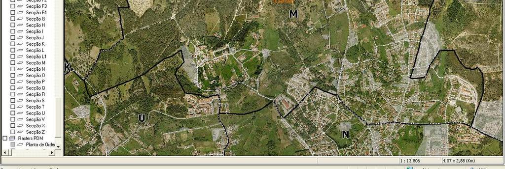 SECÇÕES ATRAVÉS DO LAYER: SECÇÃO CADASTRAL - LOCALIZADO