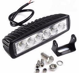 Farol auxiliar 6 Leds 18W Bivolt Bivolt 12/24 V