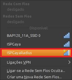 Como configurar a rede wireless do ISPGayaRadius no Linux? 1.