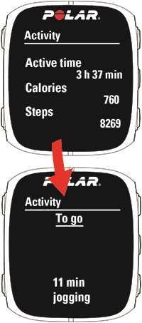 Passos: Os passos que deu até ao momento. A quantidade e tipo de movimentos do corpo são registados e transformados numa estimativa de passos.