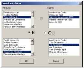 operadores booleanos e e ou, fazer o cruzamento dessas informações podendo visualizálas no mapa (Figura 6 e 7). Figura 6 Utilização dos operadores booleanos e e ou.