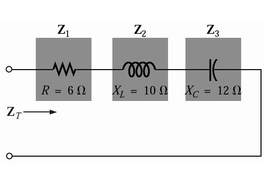 Análise de Circuitos 2 - Prof. César M. Vargas Benítez 16 4.4 Associação de impedâncias Série: A Figura 11 apresenta um circuito série composto por três elementos: resistor, indutor e capacitor.