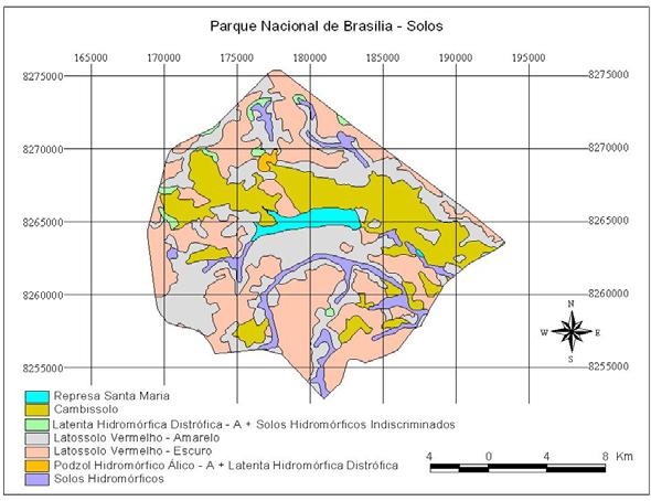 Em linhas gerais, a geologia no PNB é caracterizada por duas grandes unidades litofaciológicas, pertencentes à seqüência psamo-pelítica do Grupo Paranoá: uma litofácie basal (unidade das ardósias),