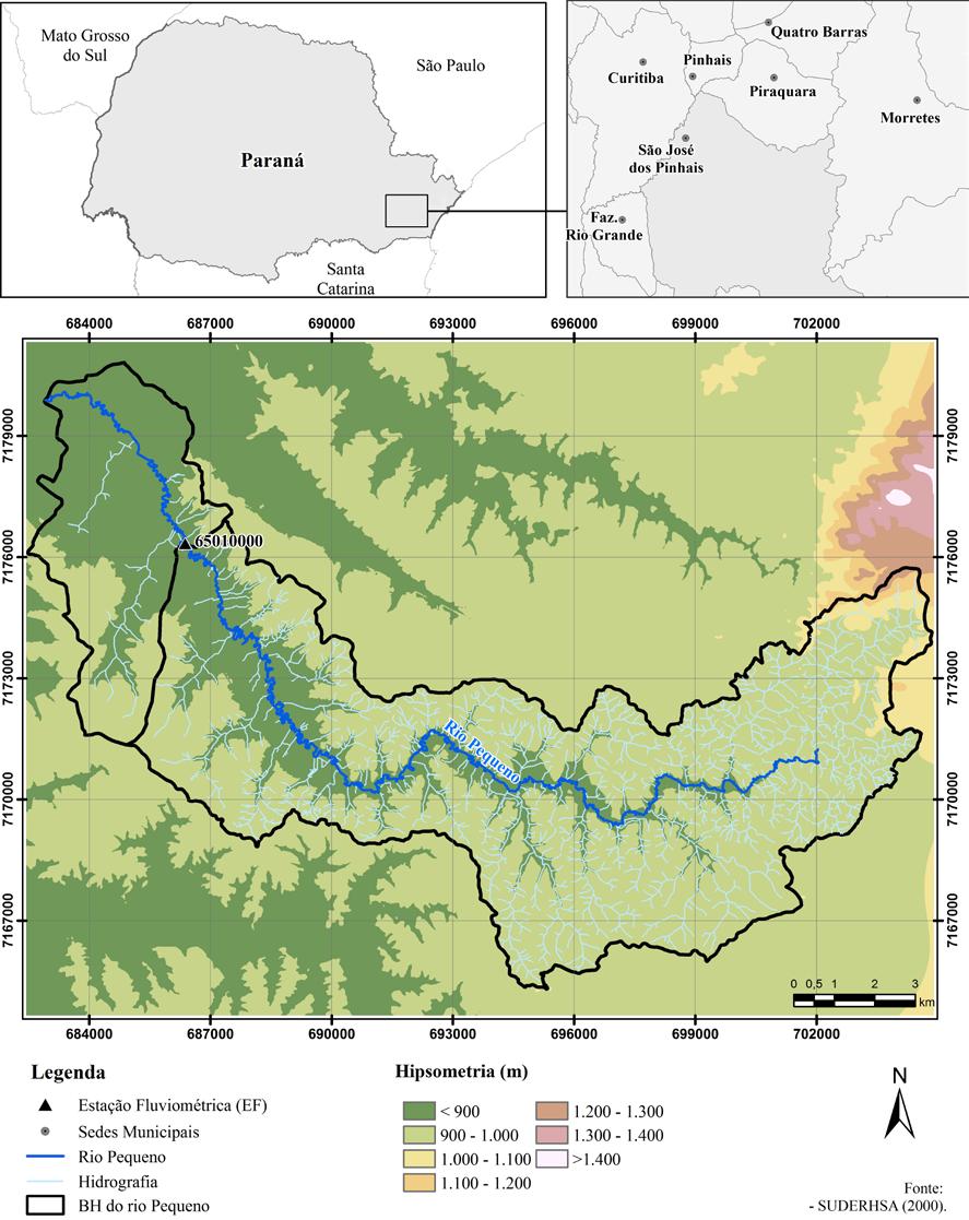 Figura 14 - Localização da bacia hidrográfica do rio Pequeno, PR.