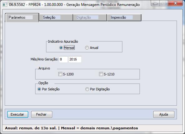 GERAÇÃO DAS MENSAGENS(XML) O processo de geração dos eventos periódicos deve obedecer uma sequência de geração, conforme abaixo: 1.