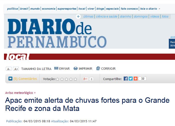 Pernambuco. Adaptado: (Jornal do Comércio, 2015) Figura 3.