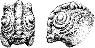 Fig. 3 Exemplo de aplique cerâmico zoomorfo modelado proveniente do sítio Açutuba, AM, associado à Fase Manacapuru Tradição Borda Incisa.